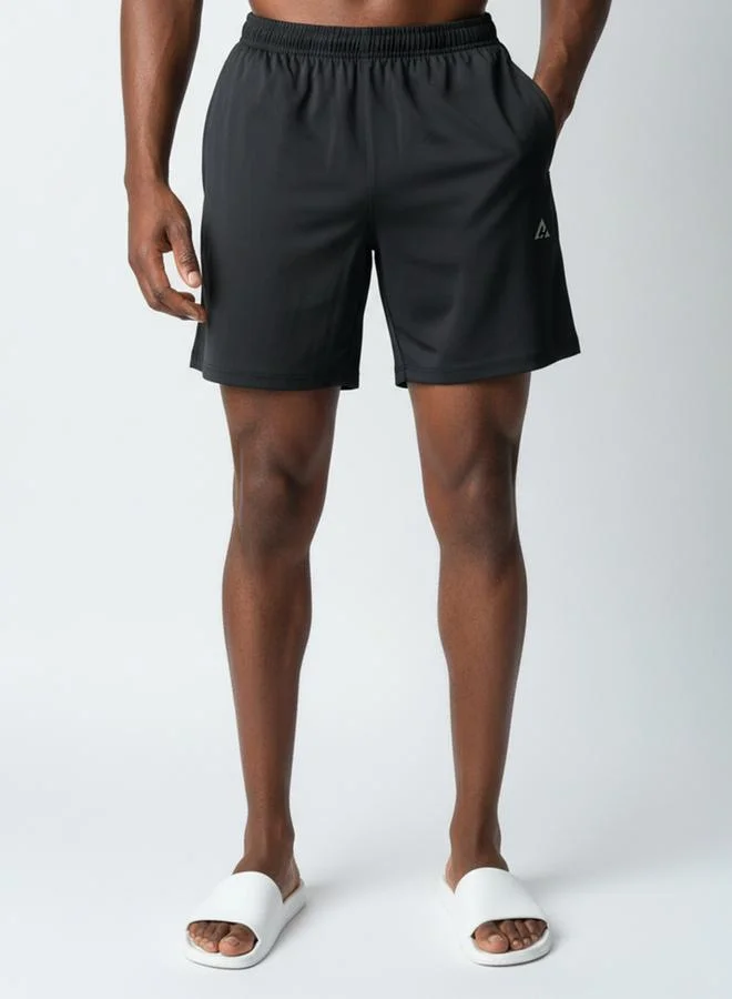 Clans&Hans Men Black Four-Way Lycra Shorts